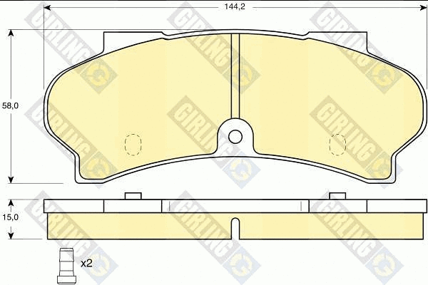 Kit de plaquettes de frein, frein à disque GIRLING 6101643
