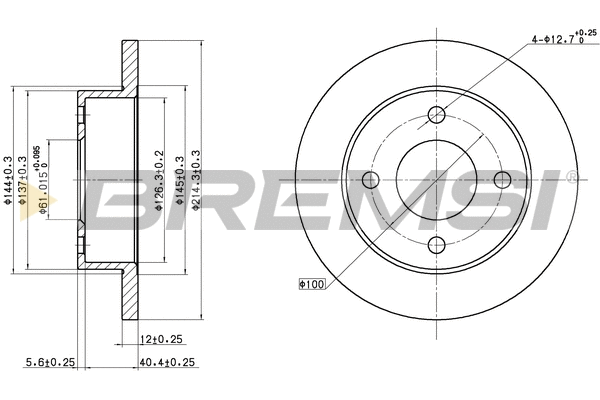 Disque de frein BREMSI CD6381S