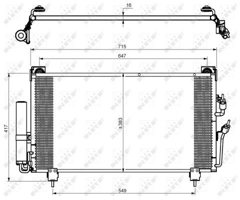 Condenseur, climatisation NRF 35755