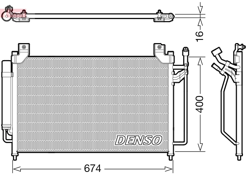 Condenseur, climatisation DENSO DCN44013