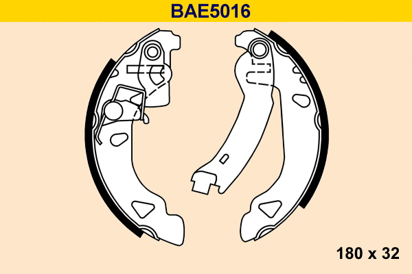 Jeu de mâchoires de frein BARUM BAE5016