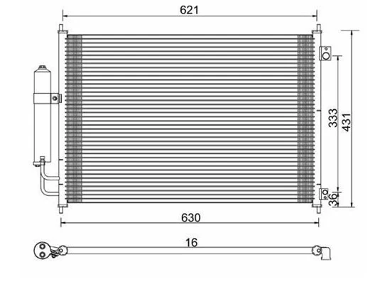 Condenseur, climatisation MAGNETI MARELLI 359003221210