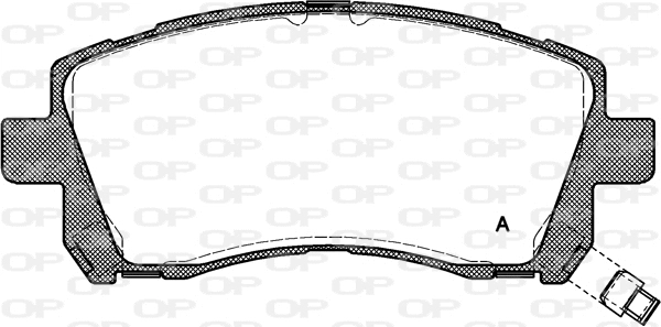 Kit de plaquettes de frein, frein à disque OPEN PARTS BPA0655.02