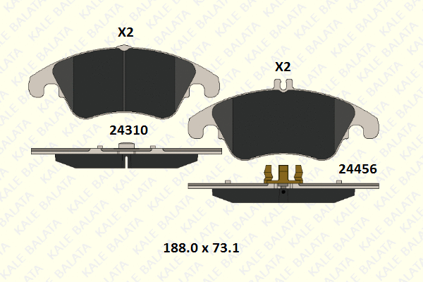 Kit de plaquettes de frein, frein à disque KALE 24310 194 05