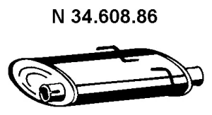 Silencieux arrière EBERSPÄCHER 34.608.86