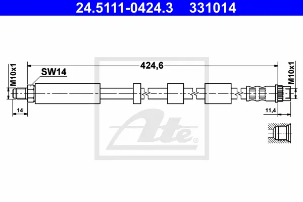 Flexible de frein ATE-APAC 24.5111-0424.3