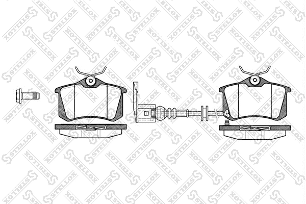 Kit de plaquettes de frein, frein à disque STELLOX 274 041-SX