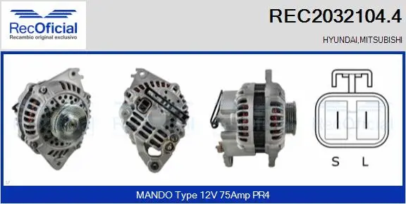 Alternateur RECOFICIAL REC2032104.4