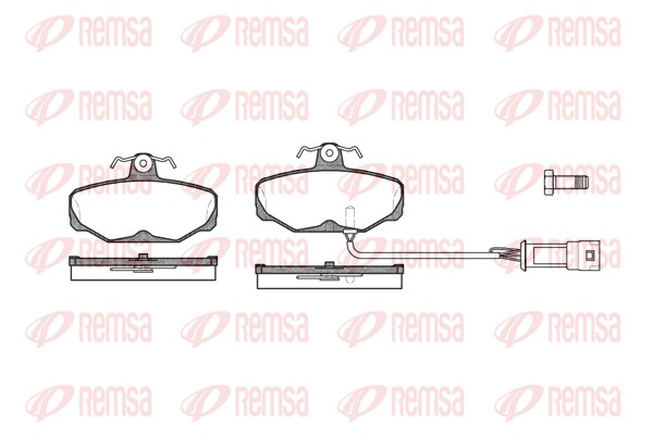 Kit de plaquettes de frein, frein à disque REMSA 0205.02