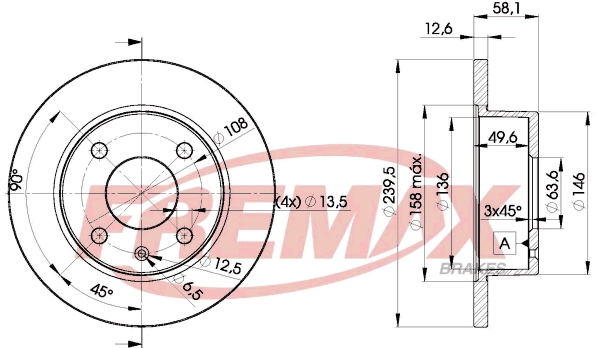 Disque de frein FREMAX BD-9972
