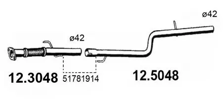 Tuyau d'échappement ASSO 12.5048