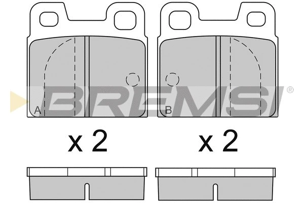 Kit de plaquettes de frein, frein à disque BREMSI BP2090