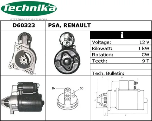 Démarreur Technika D60323