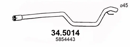 Tuyau d'échappement ASSO 34.5014