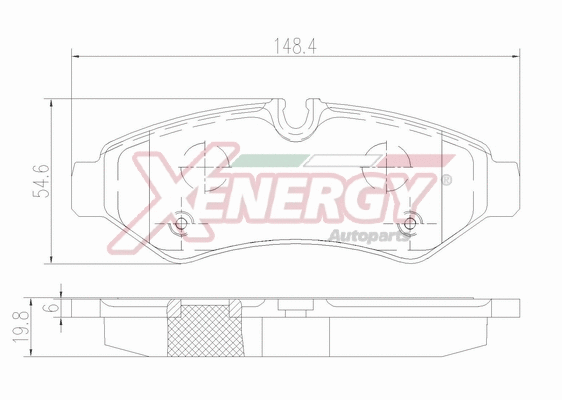 Kit de plaquettes de frein, frein à disque AP XENERGY X41408