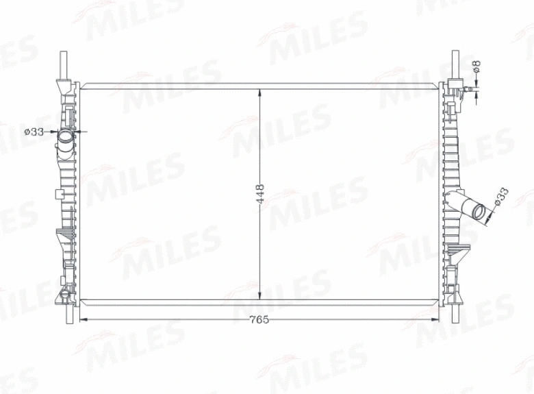 Radiateur, refroidissement du moteur MILES ACRB235