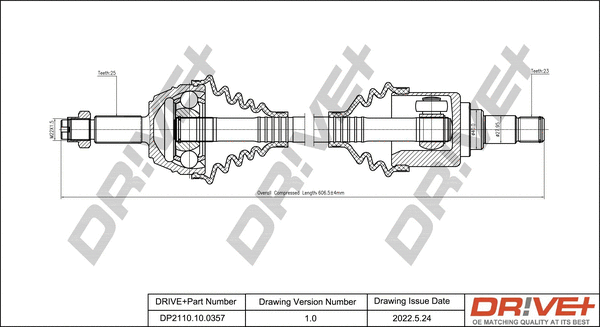 Arbre de transmission Dr!ve+ DP2110.10.0357