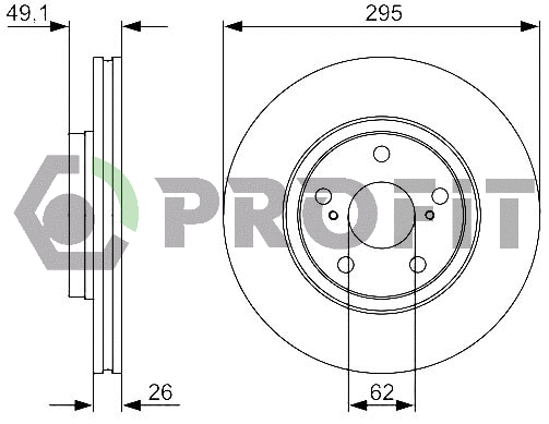 Disque de frein PROFIT 5010-1756