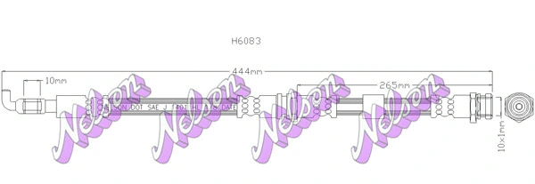 Flexible de frein KAWE H6083
