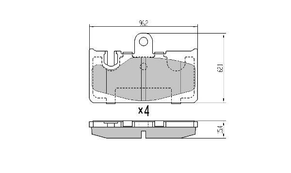 Kit de plaquettes de frein, frein à disque FREMAX FBP-0074