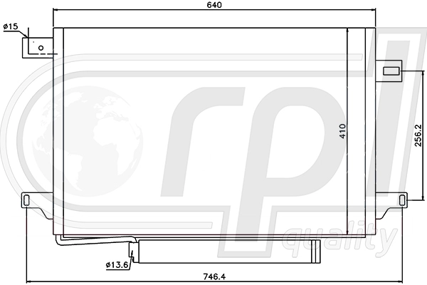 Condenseur, climatisation RPL QUALITY APCDMB5091