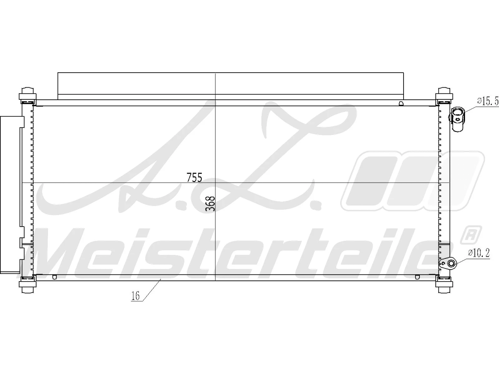 Condenseur, climatisation A.Z. Meisterteile AZMT-45-030-1016