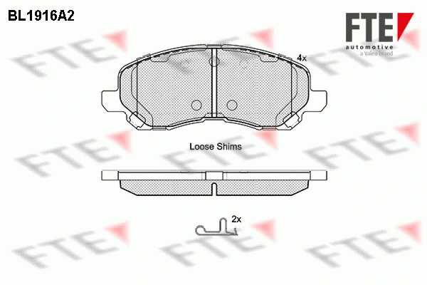 Kit de plaquettes de frein, frein à disque FTE 9010505