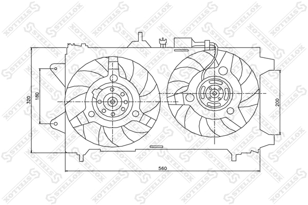 Ventilateur, refroidissement du moteur STELLOX 29-99089-SX