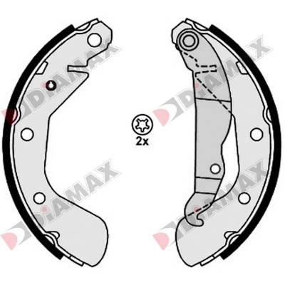 Jeu de mâchoires de frein DIAMAX N01312