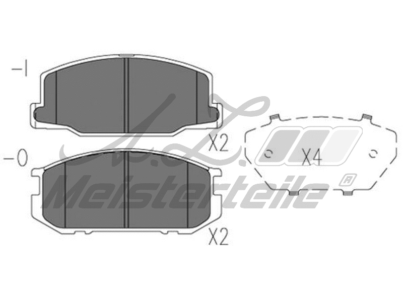 Kit de plaquettes de frein, frein à disque A.Z. Meisterteile AZMT-44-022-2239