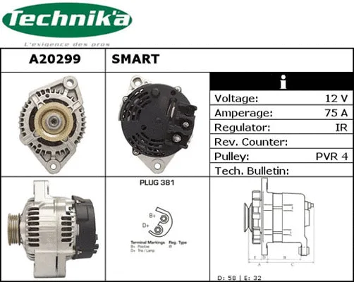 Alternateur Technika A20299