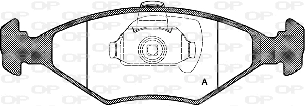 Kit de plaquettes de frein, frein à disque OPEN PARTS BPA0281.40