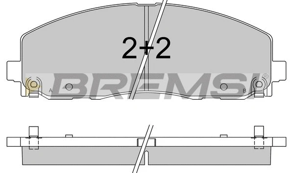 Kit de plaquettes de frein, frein à disque BREMSI BP3543