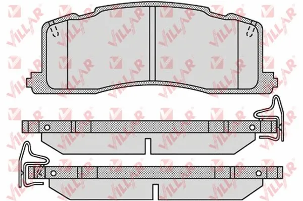Kit de plaquettes de frein, frein à disque VILLAR 626.1013