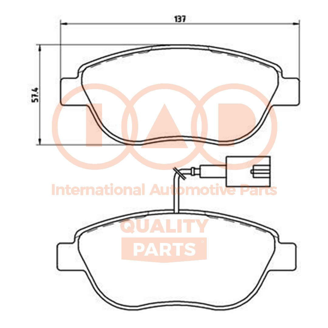 Kit de plaquettes de frein, frein à disque IAP QUALITY PARTS 704-08050P