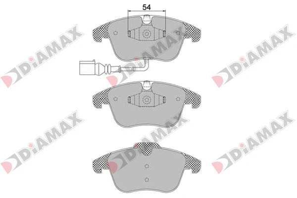 Kit de plaquettes de frein, frein à disque DIAMAX N09122