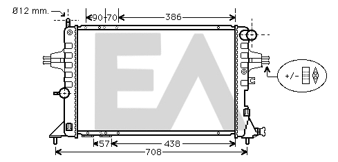 Radiateur, refroidissement du moteur EACLIMA 31R54180