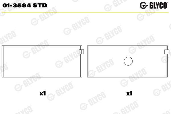 Coussinet de tête de bielle GLYCO 01-3584 STD