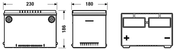 Batterie de démarrage TUDOR TB558