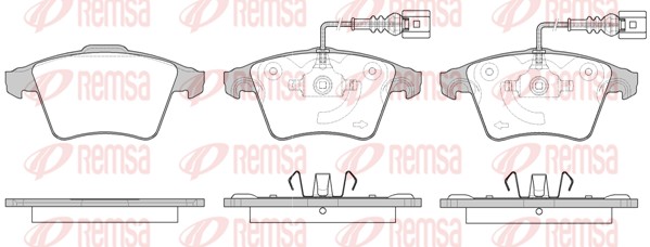 Kit de plaquettes de frein, frein à disque REMSA 1045.22