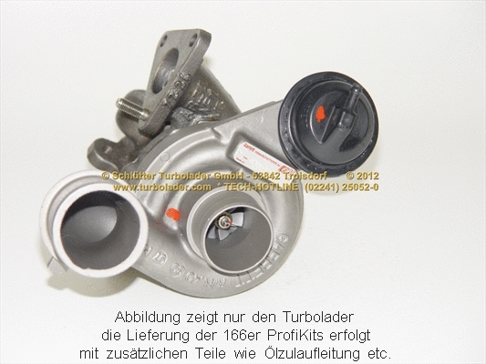 Turbocompresseur, suralimentation SCHLÜTTER TURBOLADER 166-09050