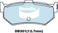 Kit de plaquettes de frein, frein à disque BENDIX-SEA DB301 GCT