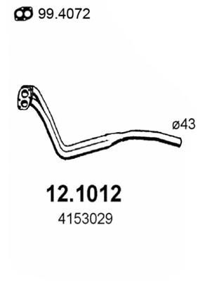 Tuyau d'échappement ASSO 12.1012