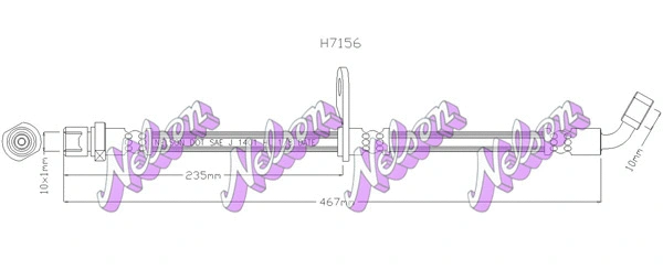Flexible de frein KAWE H7156
