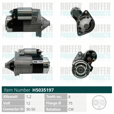 Démarreur HOFFER H5035197