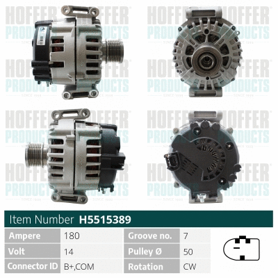 Alternateur HOFFER H5515389