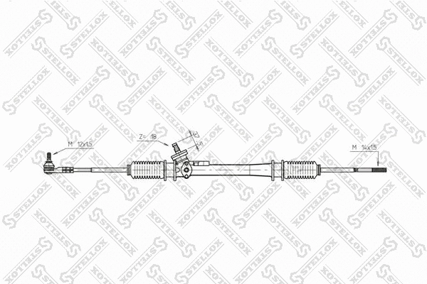Crémaillère de direction STELLOX 00-35025-SX