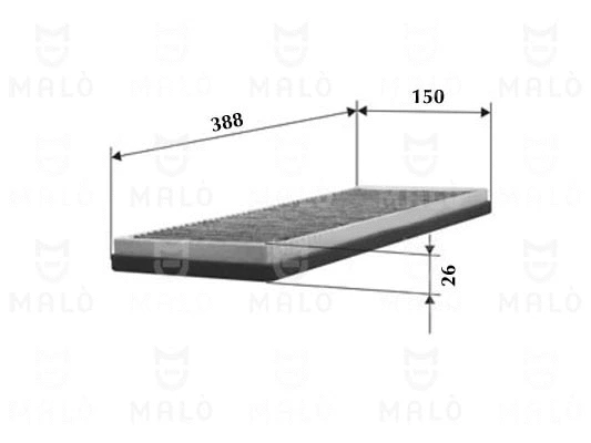 Filtre, air de l'habitacle AKRON-MALÒ 1530042
