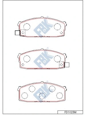Kit de plaquettes de frein, frein à disque FBK FD1028M