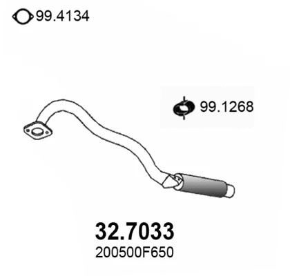 Silencieux arrière ASSO 32.7033